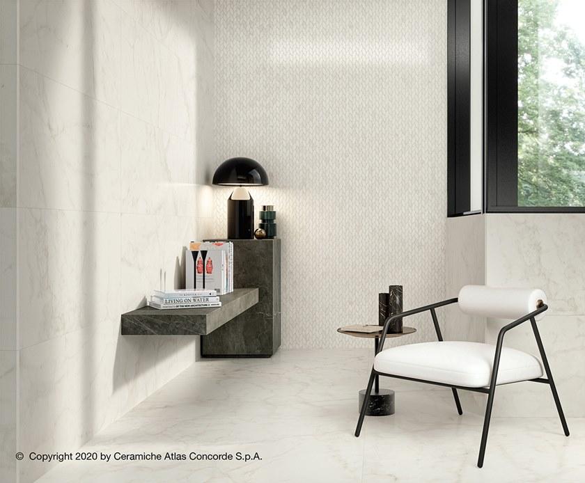 Atlas Concorde Белая плитка для стен с эффектом мрамора Marvel shine sun-id-1375735 - Вид №37