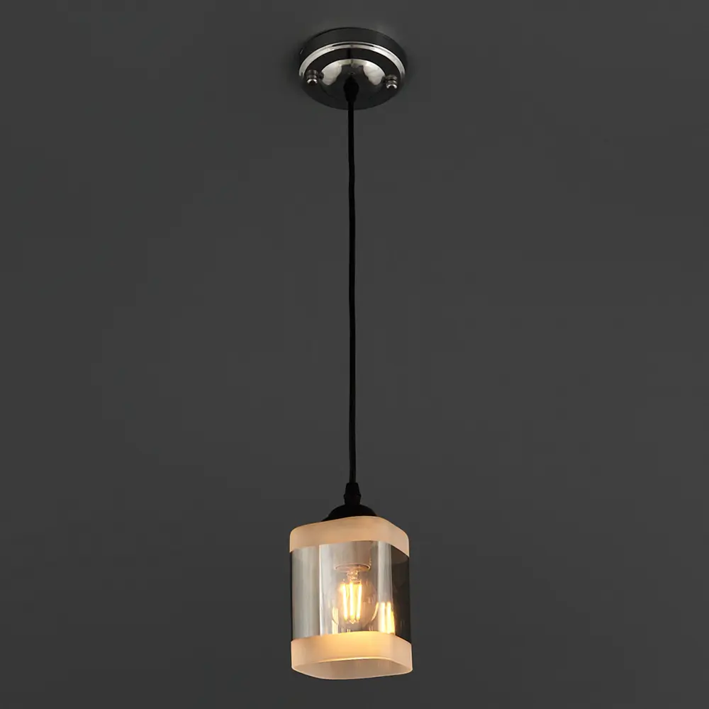 Подвесной светильник Jlight Kira 3122/1P E27 60 Вт, цвет черный/хром 83279123 STLM-2209517 