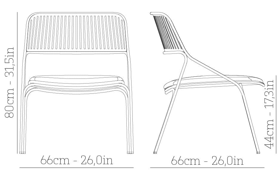 Стальная скамья с порошковым покрытием со спинкой BABEL D Jos ARCH-00086691 - Вид №4