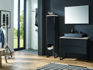 Aspekt900 Комплект мебели Puris Aspekt, 900 мм, цвет серый космос матовый