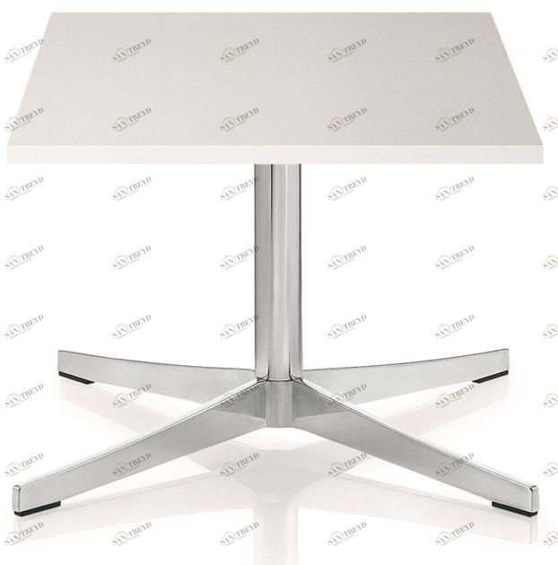 ZÜCO Квадратный журнальный столик из мдф и основание из хромированной стали Perillo tavola Pr 331