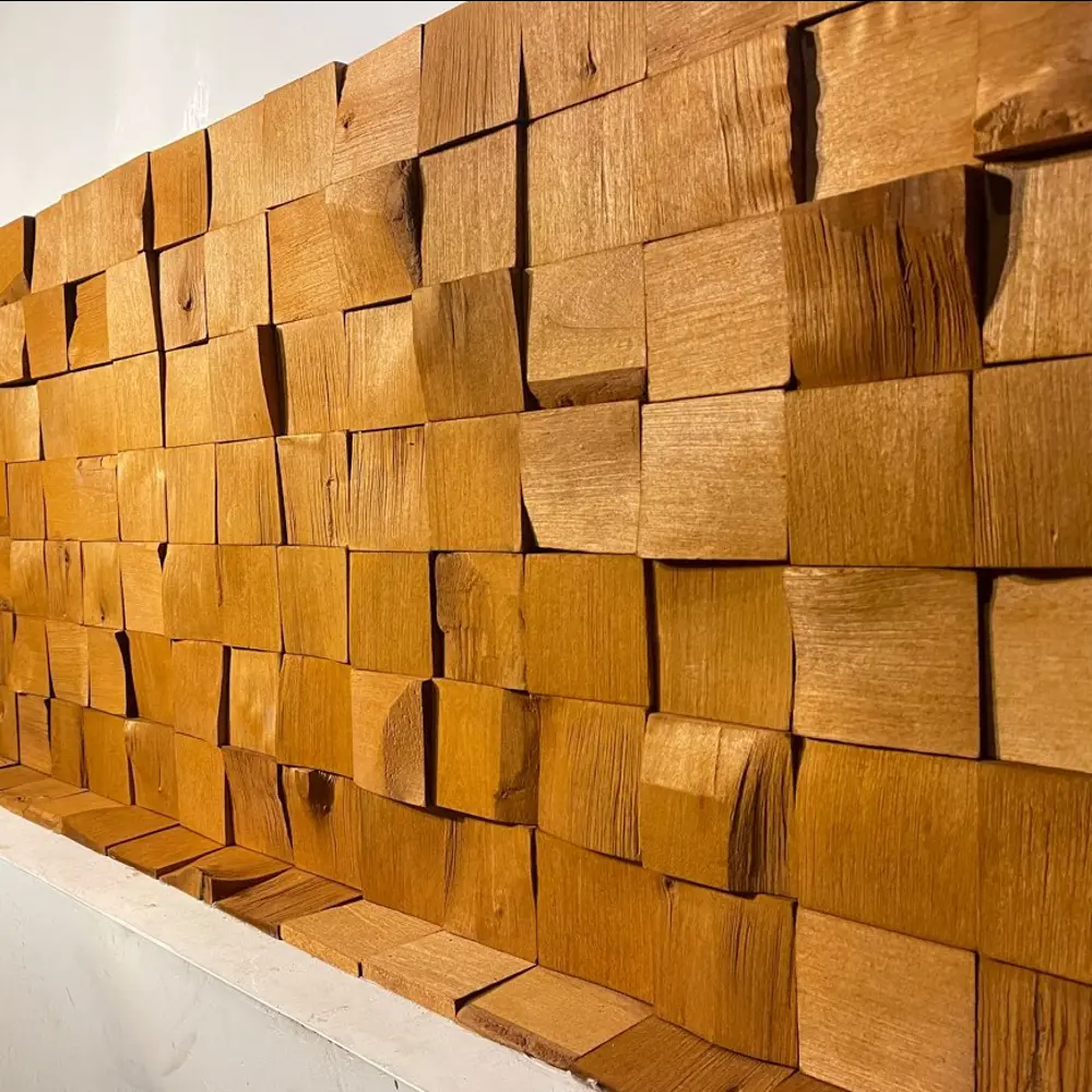 3D мозаика деревянная Arabesco цвет тик 80x80 мм 72 шт. 0.5 м² 85666536 STLM-2052847  - Вид №5