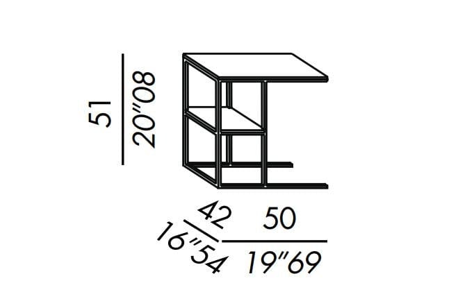 Квадратный стол для сервировки Meridiani Харди ARCH-00131840 - Вид №2