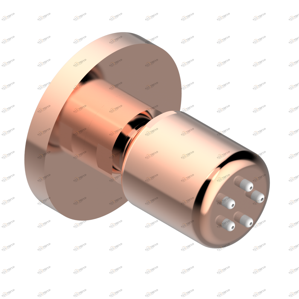 U4B-290/B Форсунка гидромассажная встраиваемая в стену 1/2" с защитой от жёсткой воды Thg-paris Diplomate с проточенными кольцами Розовое золото U4B 290/B CAT.F