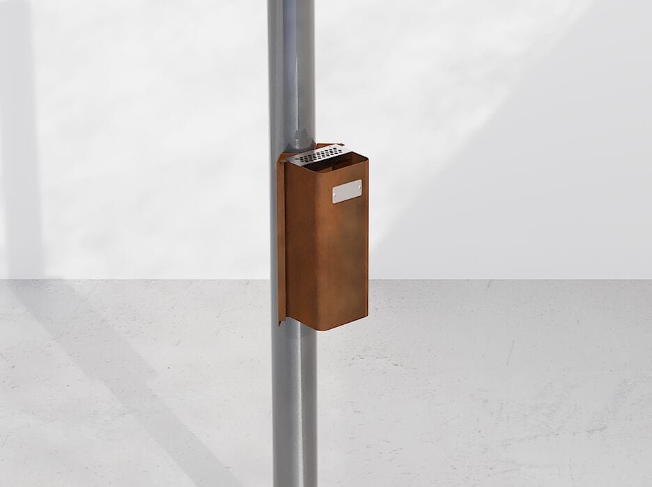 Стальная пепельница для общественных мест с креплением на столбе DIMCAR ARCH-00054760 - Вид №1