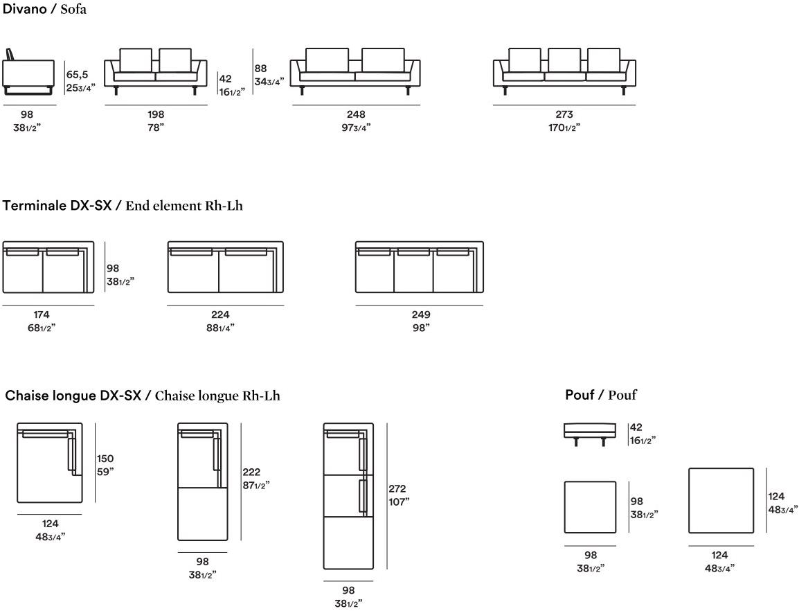JESSE Кожаный диван на санках с шезлонгом Brian sun-id-1508349 - Вид №4