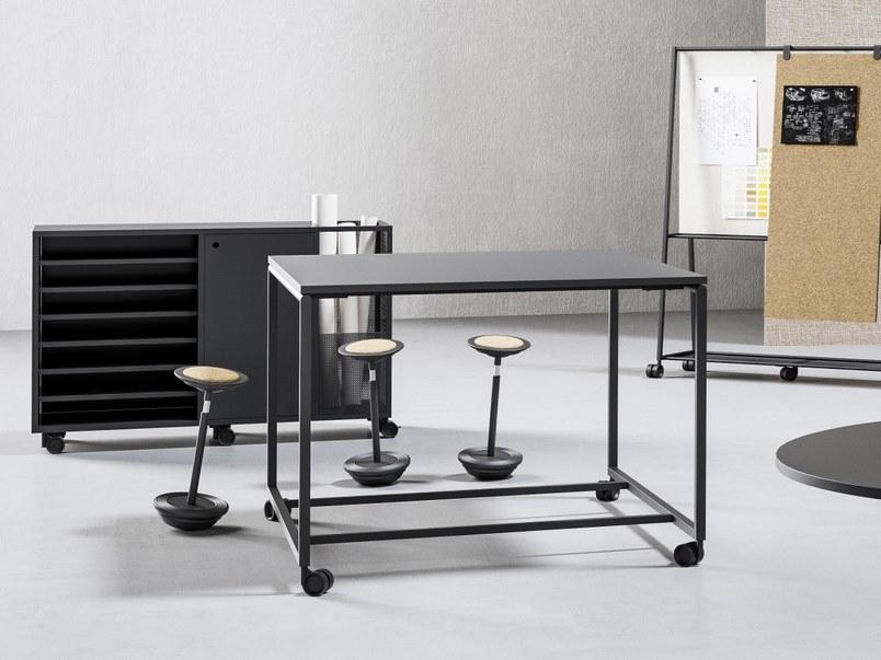 FANTONI Офисный шкаф из металла с распашными дверцами на колесиках Atelier sun-id-1513162 - Вид №2