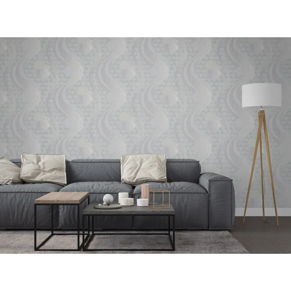 Обои флизелиновые Vog Collection Перья голубые 1.06 м VV71163-46 STLM-2143713 - Вид №2