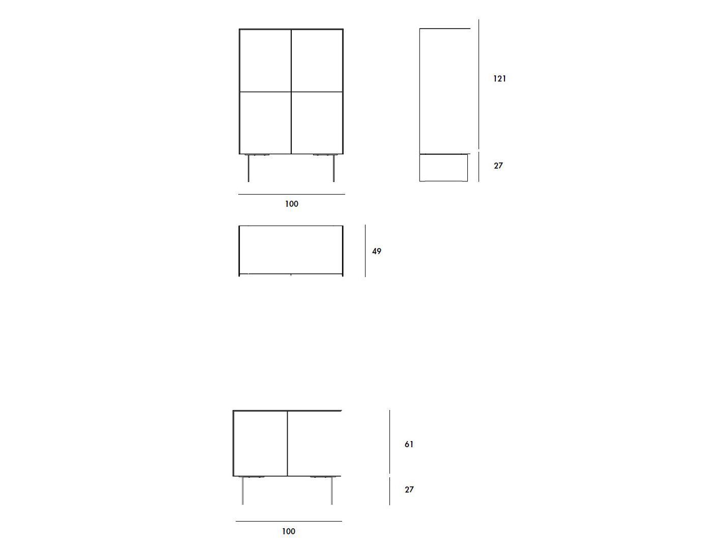 Керамический шкаф с распашными дверями Sovet Italia KALA ARCH-00107207 - Вид №1