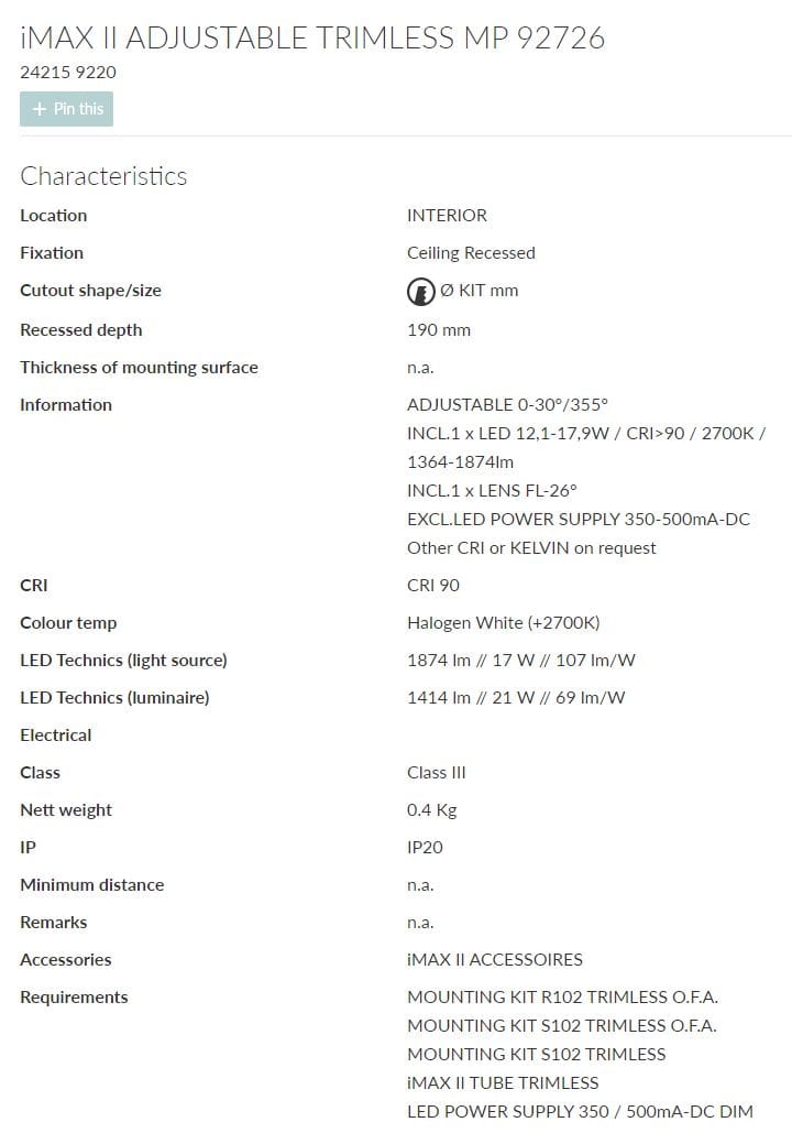 Регулируемый светодиодный прожектор Deltalight iMAX ARCH-00012589 - Вид №6