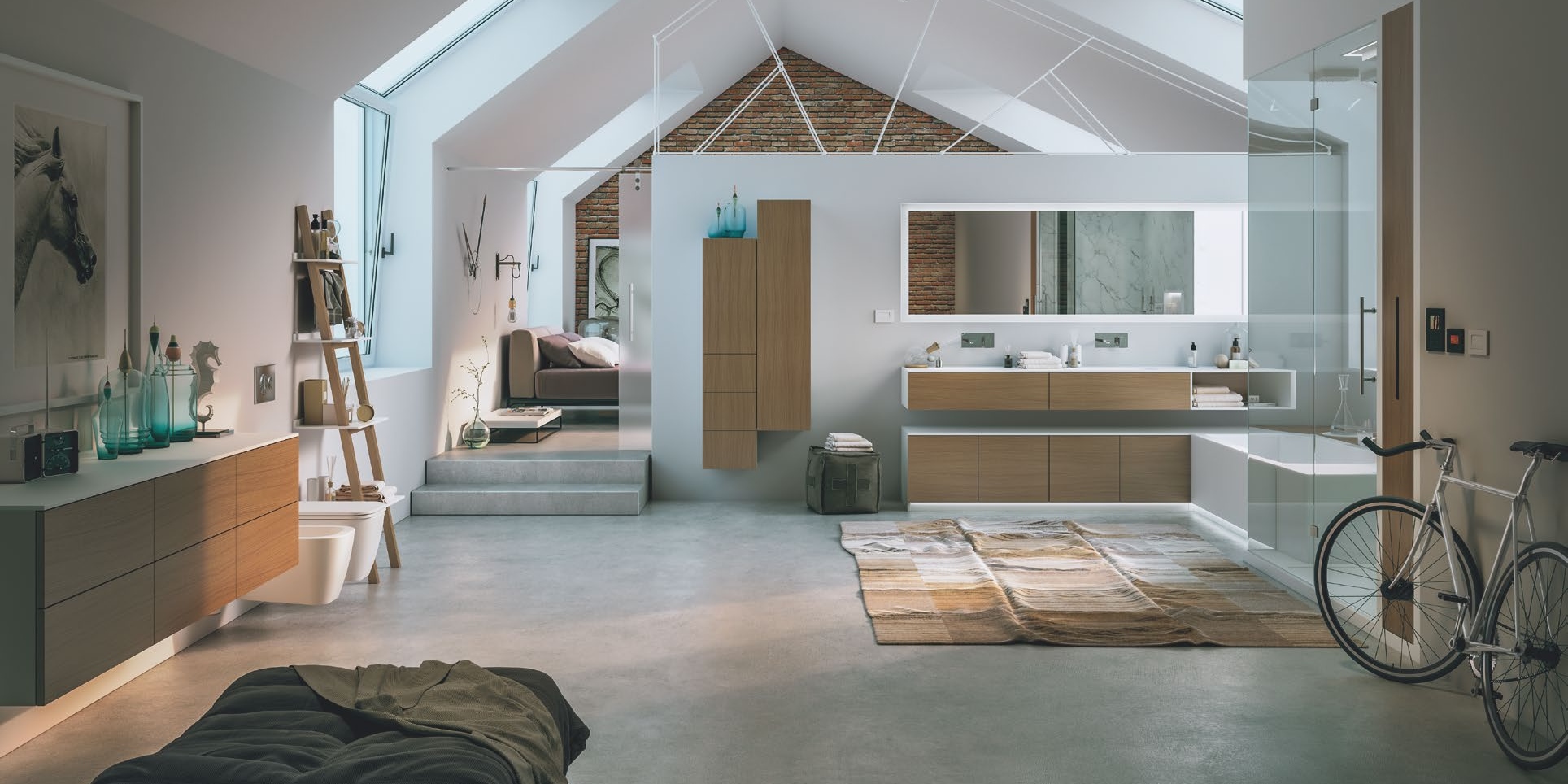 Moma Design Тумба подвесная с ящиками 2000 Boxline9 500 дуб BLW062205RN - Вид №1