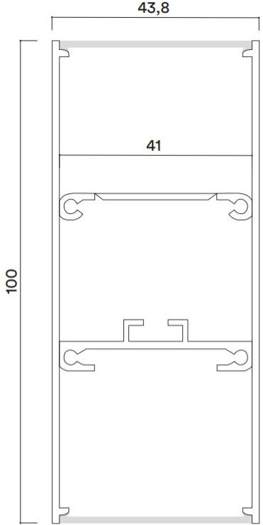 HER Линейный световой профиль из алюминия для светодиодных модулей  Pf110  - Вид №1