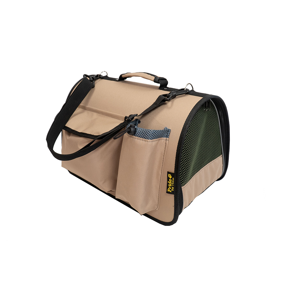 ПР0057532 Переноска для животных Вояж, бежевая 45x29x27см Pride 