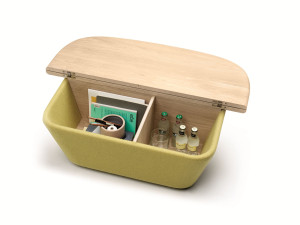 Журнальный столик из дуба с журнальной стойкой