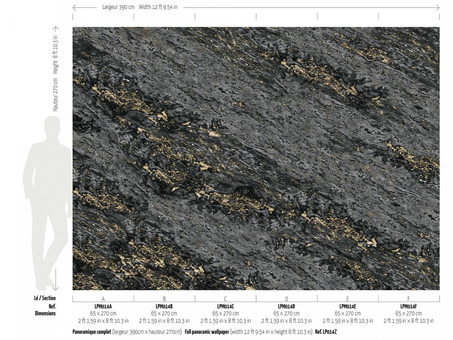 Koziel Панорамные моющиеся обои с эффектом мрамора Marbles Lpm014-x - Вид №3