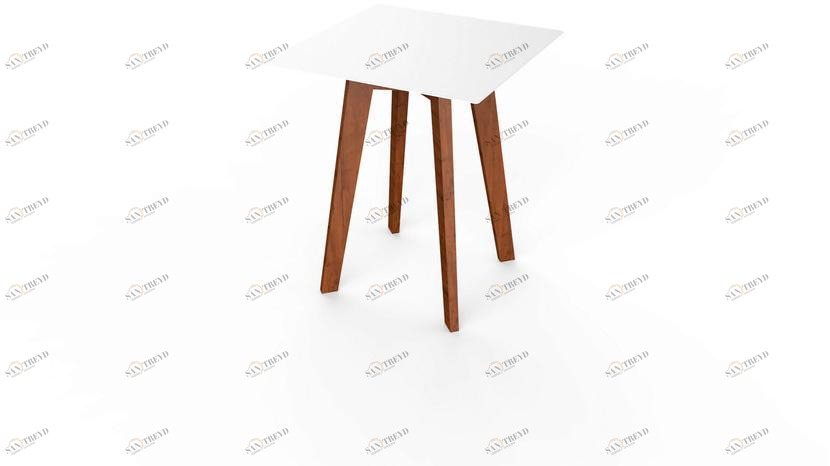 VITEO Квадратный стол из Corian® и дерева Slim wood sun-id-1398567