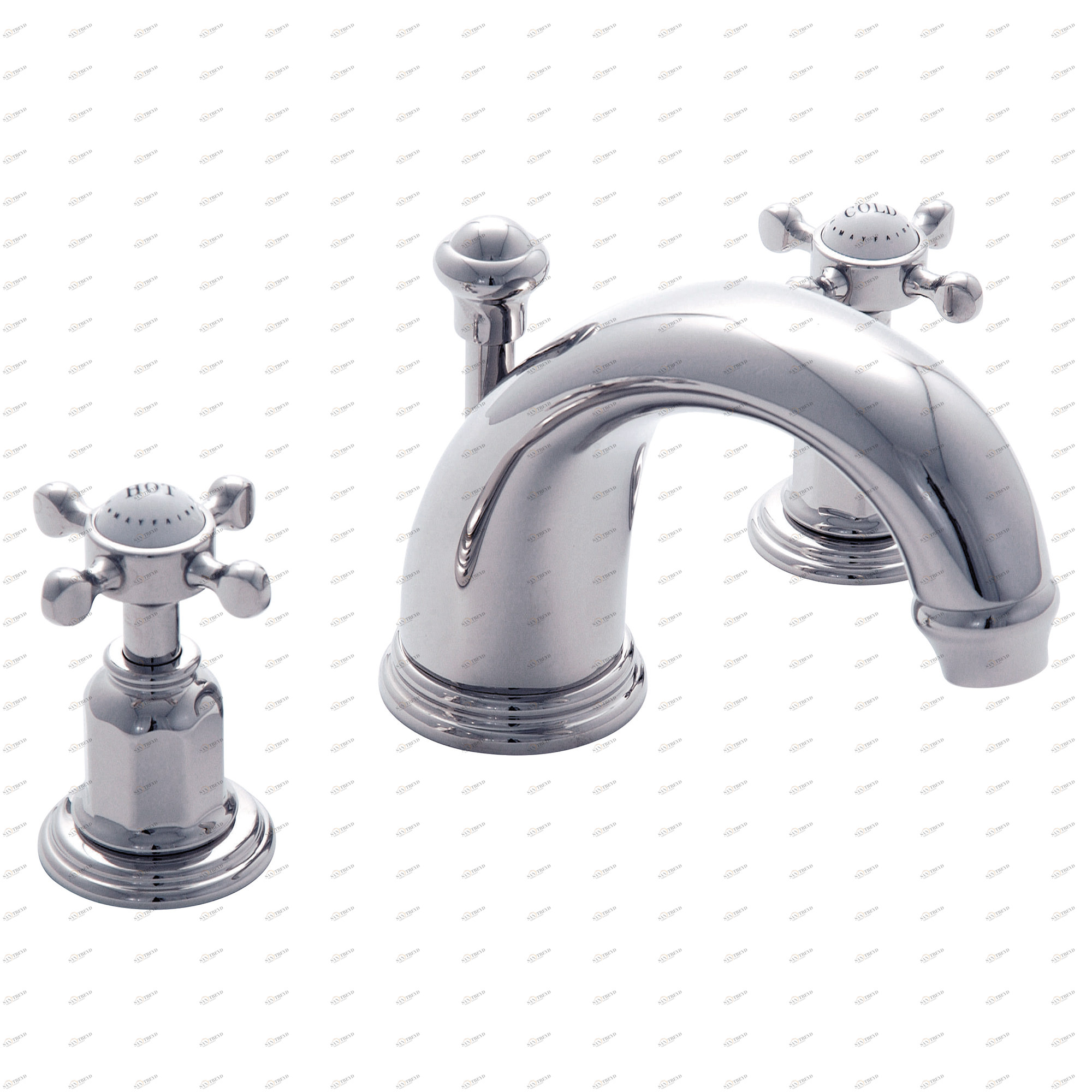 Traditional bathrooms Смеситель для умывальника CROSSHEAD на 3 отверстия Pr3701/nk 