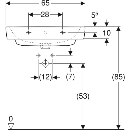 501.723.00.1 Накладная раковина Geberit Renova Plan Geberit  - Вид №34