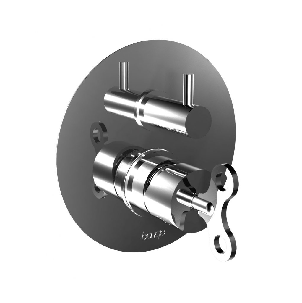 63319 Встроенный смеситель с двухходовым механическим переключателем и традиционным картриджем. Bongio Acquacarica