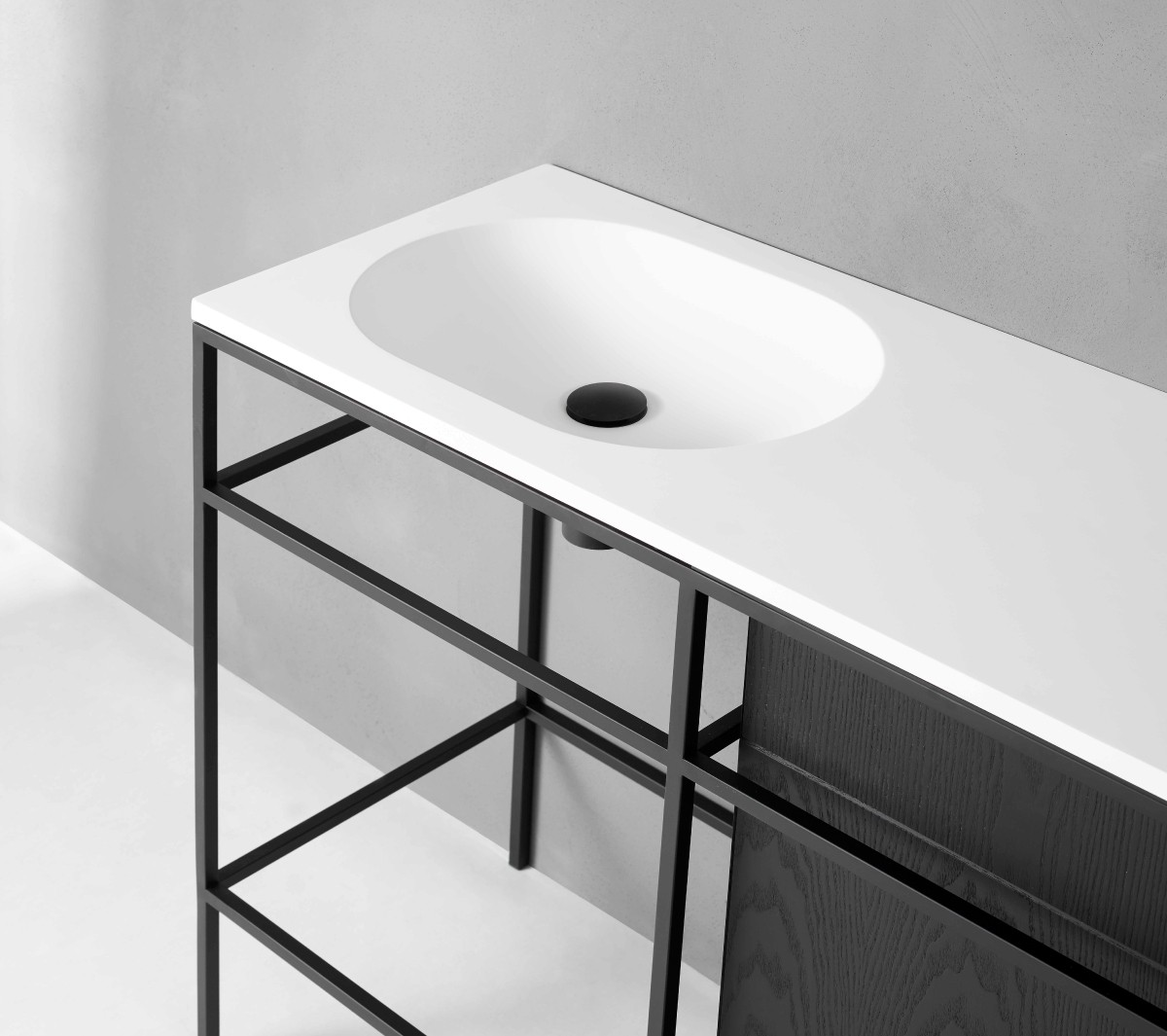 COMP-gl1-ss Напольная раковина стоящая прямоугольная Ex.T Frame - Вид №7