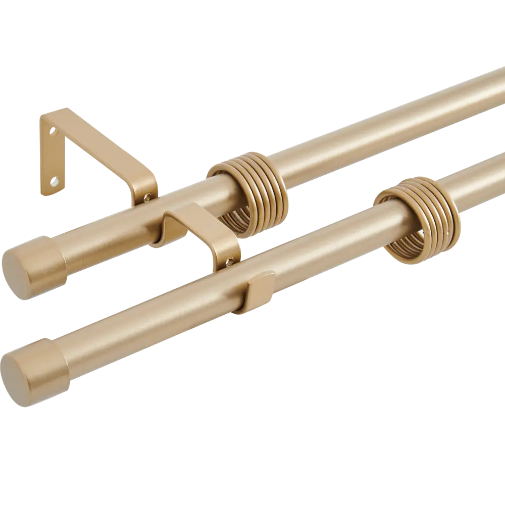 Карниз двухрядный раздвижной d19/16 мм заглушка 160-320 см цвет бронза ORBIS STLM-2126906