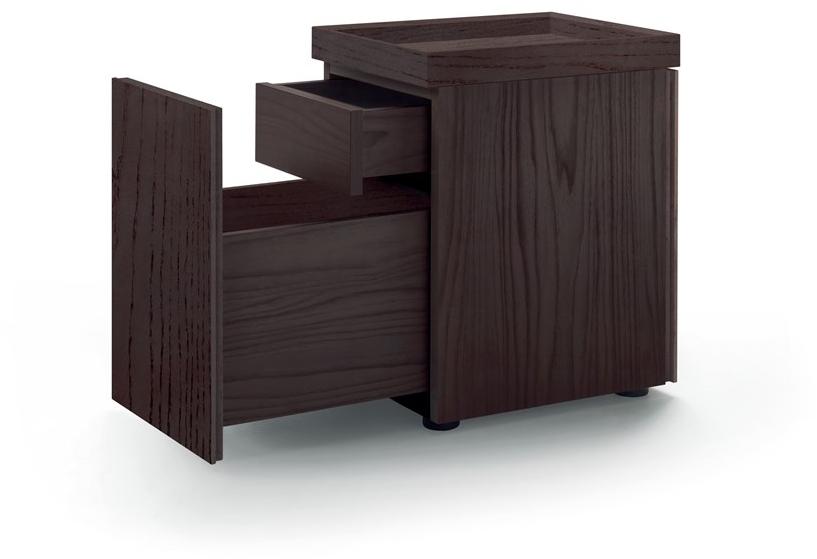 Flexform Прикроватная тумбочка из массива дерева с ящиками Benjamin sun-id-1409523 - Вид №1
