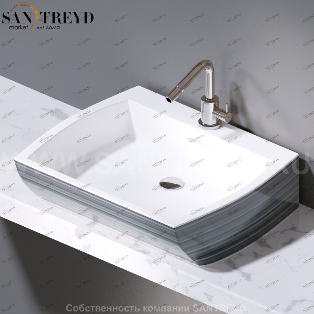 L282.431 Накладная раковина на столешницу  овальная A. e T. Italia SQUARE AeT ITALIA