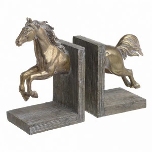 Ограничитель для книг золотой Spirit Anew TO4ROOMS ЛОШАДИ, ЖИВОТНЫЕ 00-3893323 Золото