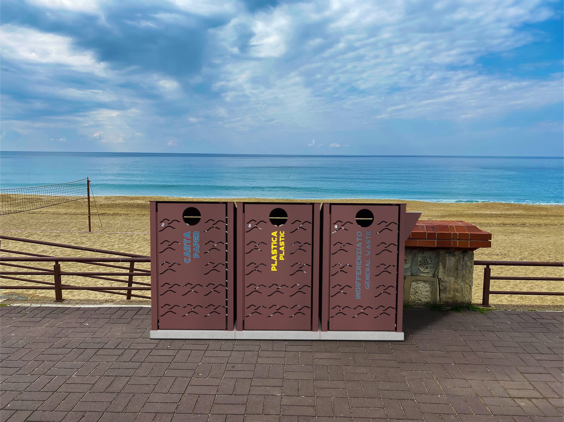 Стальные стойки для мусора Studio Città HUB ARCH-00040725 - Вид №1