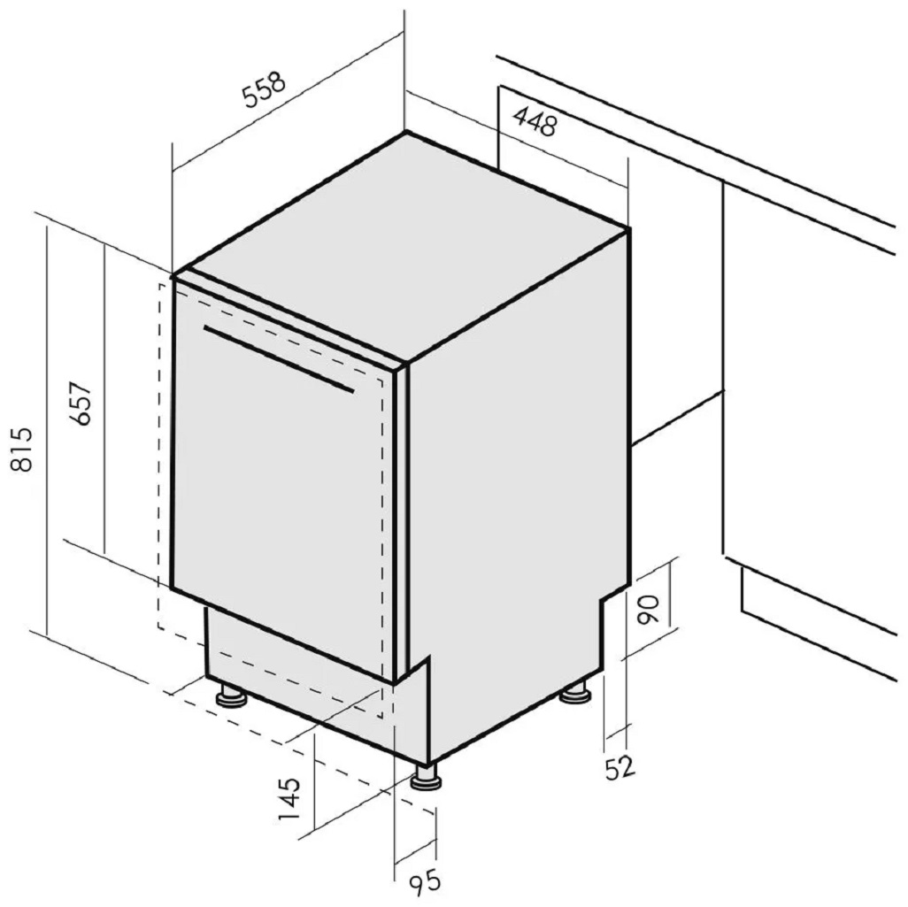 9185551 Встраиваемая посудомоечная машина LAUF DW-459 STDN-0129733 - Вид №11