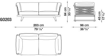 B&B Italia Outdoor Диван с шезлонгом Gio sun-id-1442753 - Вид №13