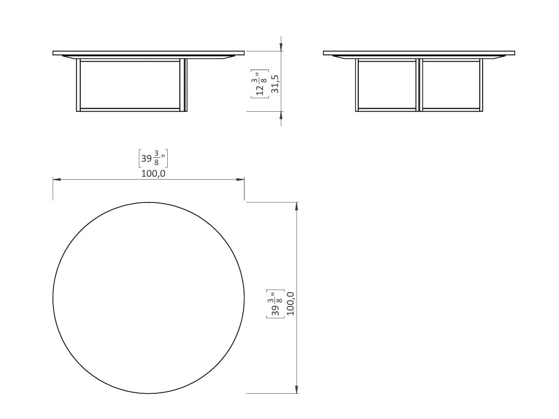 Круглый деревянный журнальный столик Casa Magna Essence ARCH-00116401 - Вид №1