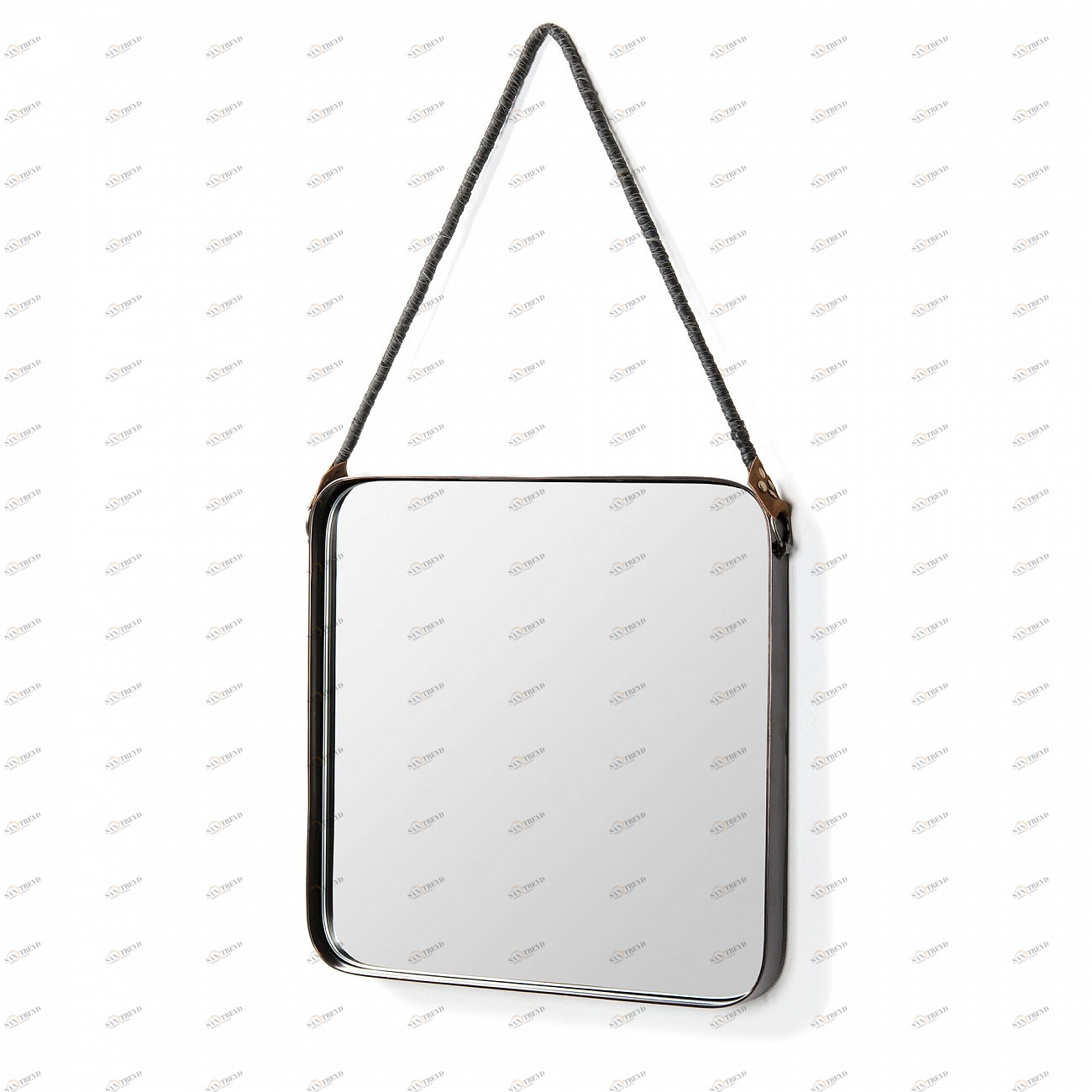 Зеркало на ремне квадратное черное со скругленными углами Step от La Forma LA FORMA ДИЗАЙНЕРСКИЕ 153235 Белый 