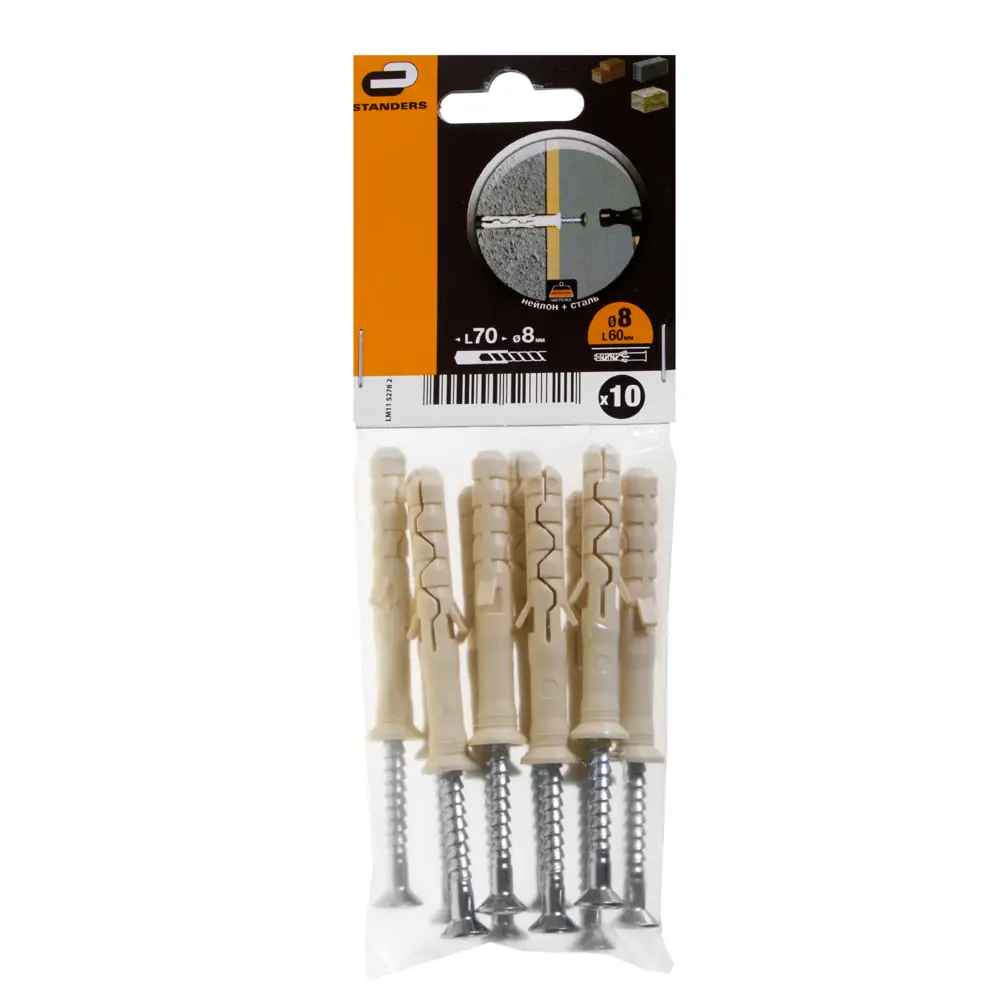 Дюбель-гвоздь Standers PDG UK с потайной манжетой 8x60 мм, 10 шт. 13873097 STLM-2007911  - Вид №2