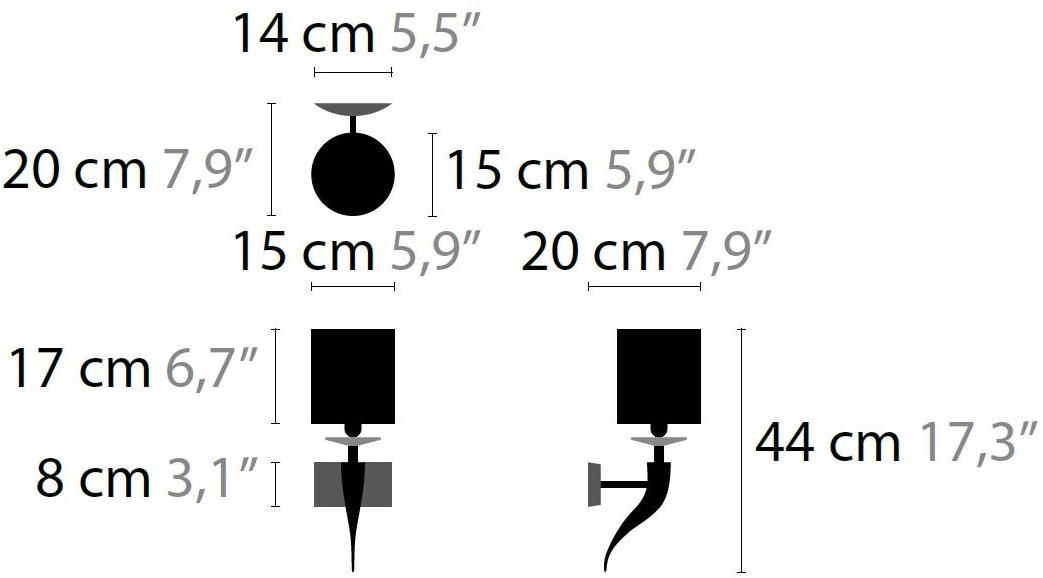ILFARI Бра из металла с фиксированным кронштейном Loving arms 11640 - Вид №1