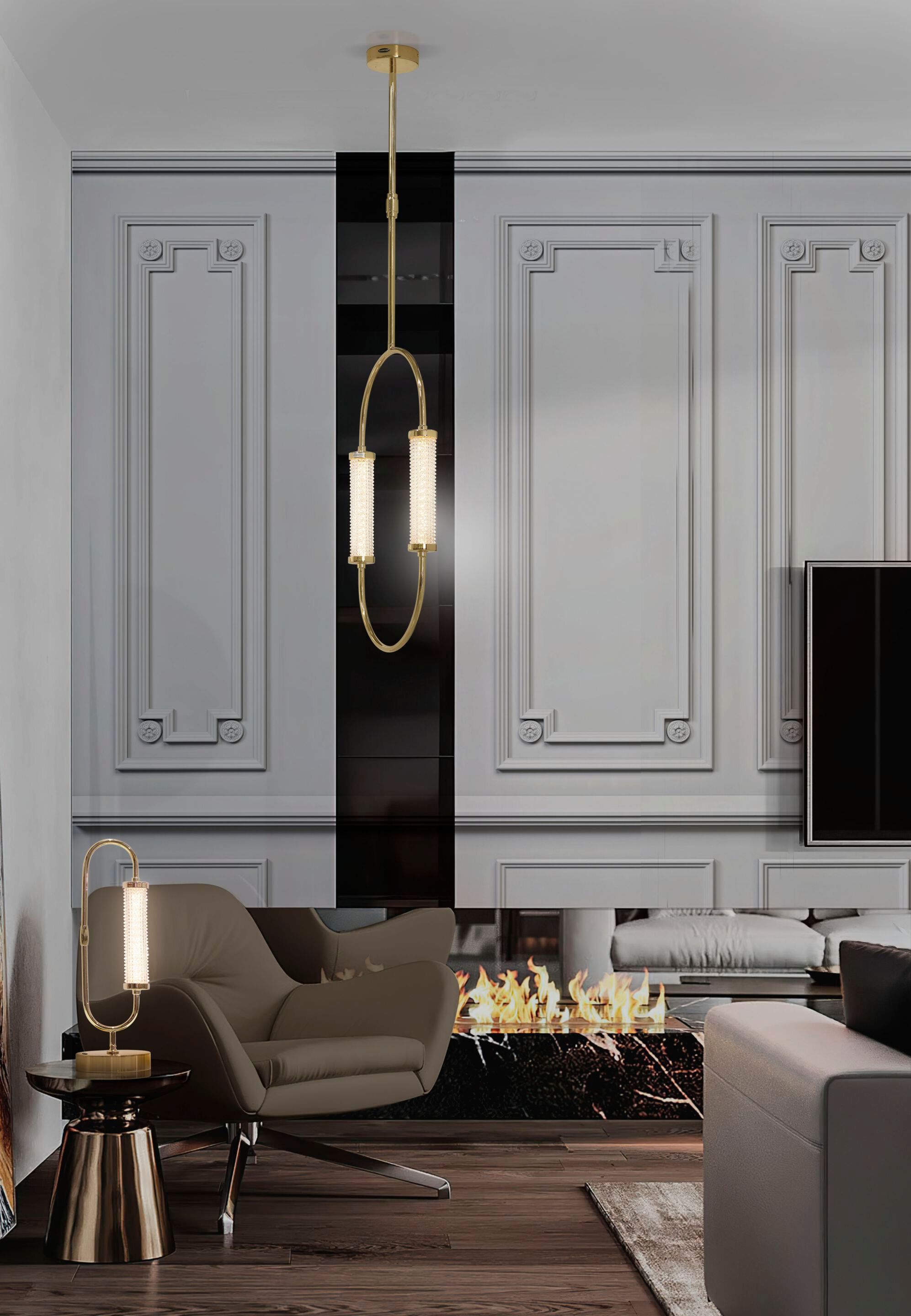 Настольная лампа из металла и стекла K-Lighting Andy ARCH-00075344 - Вид №3