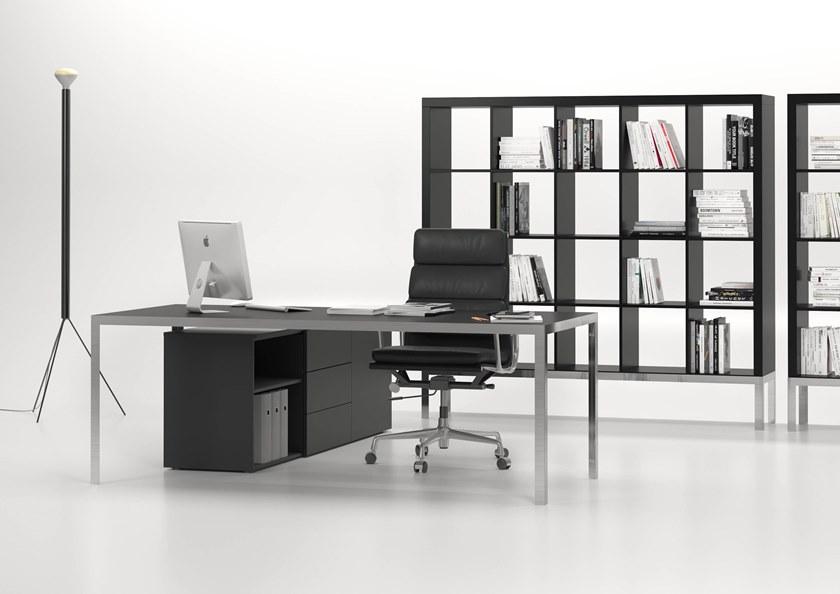 Elitable Прямоугольный рабочий стол из фанерованной древесины Cube sun-id-1451522 - Вид №2