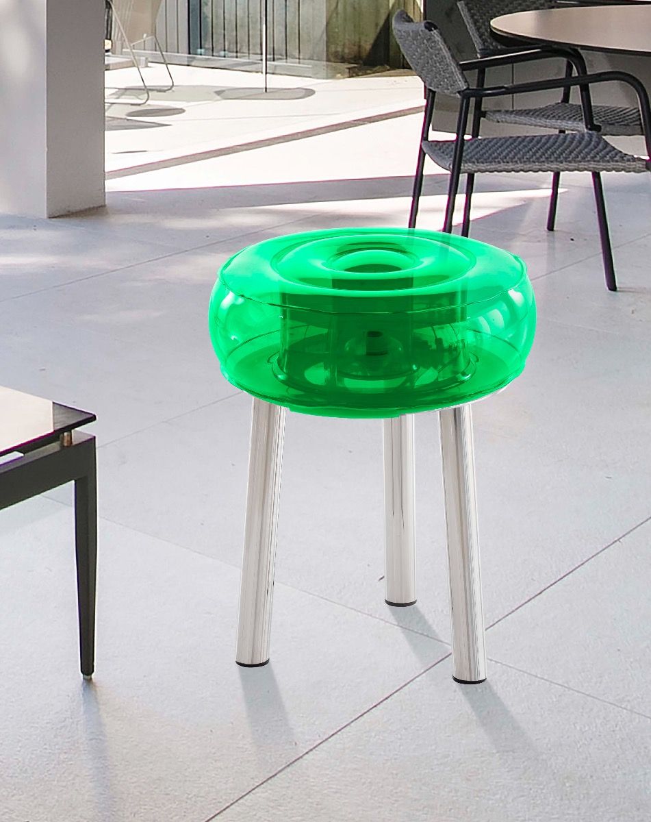 MOJOW Табурет FLOOFY из нержавеющей стали Зеленый TAFLCIEKO03VC  - Вид №1