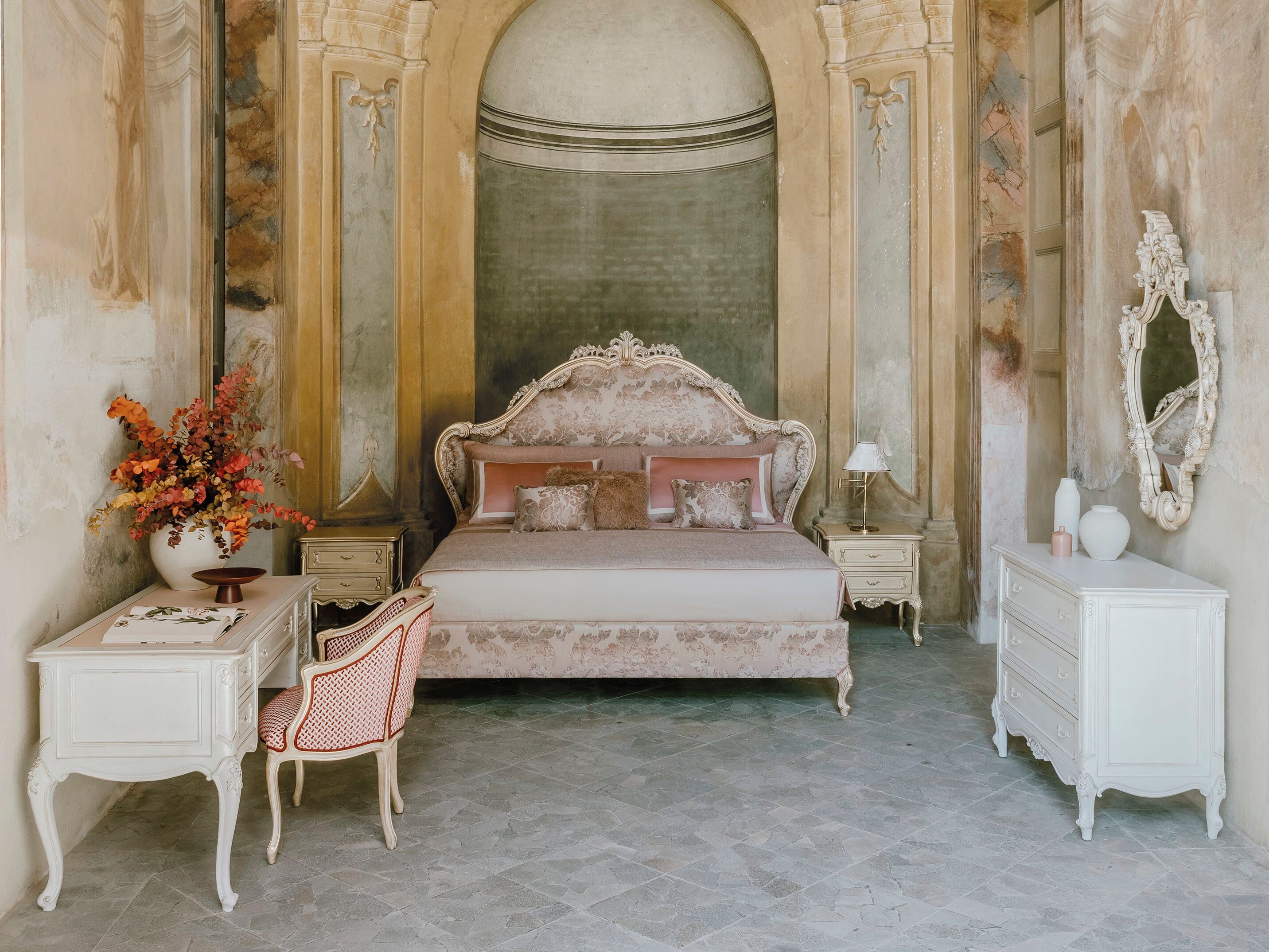 Двуспальная кровать с мягким изголовьем Bellotti Ezio Cromie ARCH-00101587 - Вид №1