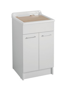 Шкаф для белья из ДСП с бельевой стойкой