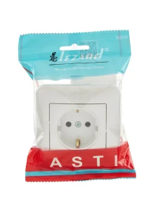 ASTI Розетка с защитой от детей ПБТ жемчужно-белый перламутр