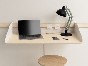 Стол из стали и дерева