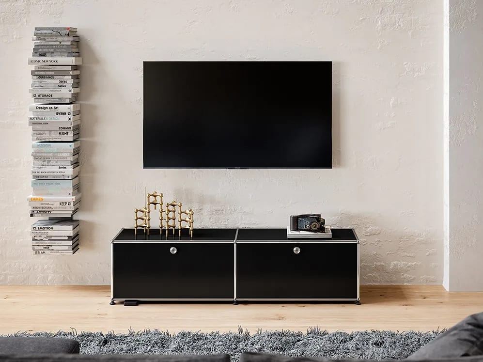 Стальной секционный шкаф для телевизора с откидными дверцами USM USM SELECTION ARCH-00082551 - Вид №1