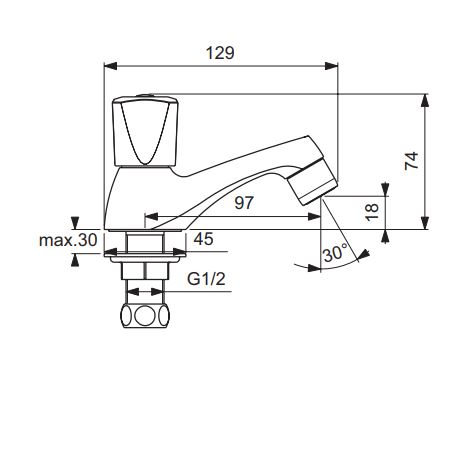 BA161AA Кран без смешивания VIDIMA PRACTIC - Вид №1