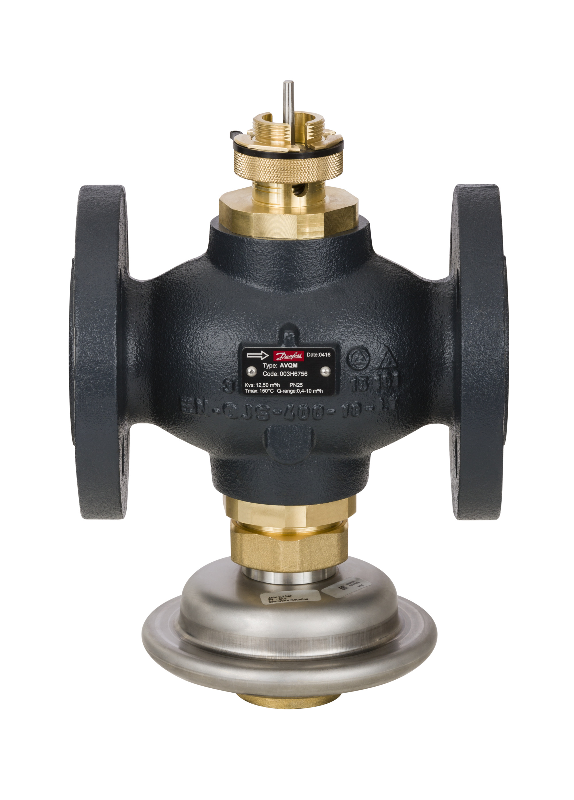 Danfoss Клапан регулирующий комбинированный AVQM с наружной резьбой или фланцевый Комб. р-рAVQM PN16 15/4//0,2/резьб. 003H6737  - Вид №49