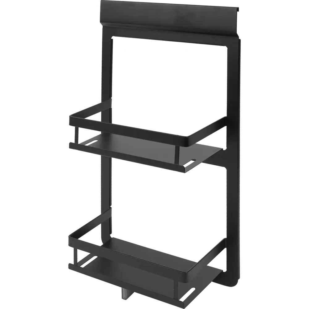Полка для рейлинга подвесная Swensa Lund двухъярусная цвет чёрный STLM-2058443