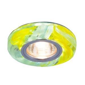 Светильник точечный встраиваемый Elektrostandard 2191, MR16 с LED-подсветкой под отверстие 65 мм, 3 м², цвет жёлтый/голубой