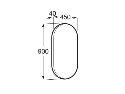 Овальное зеркало со встроенным настенным освещением Roca Luna ARCH-00120034 - Вид №2