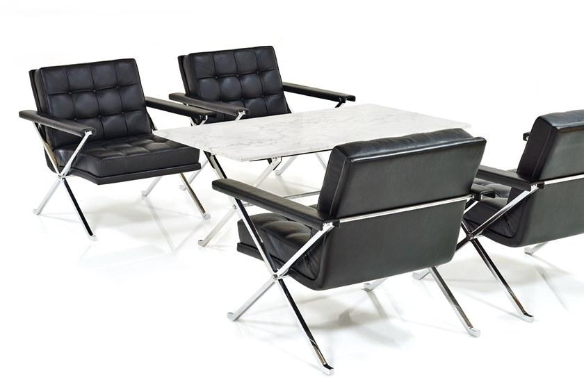 Wittmann Стеганое кожаное кресло с подлокотниками Constanze 3/4 sun-id-1376531 - Вид №1