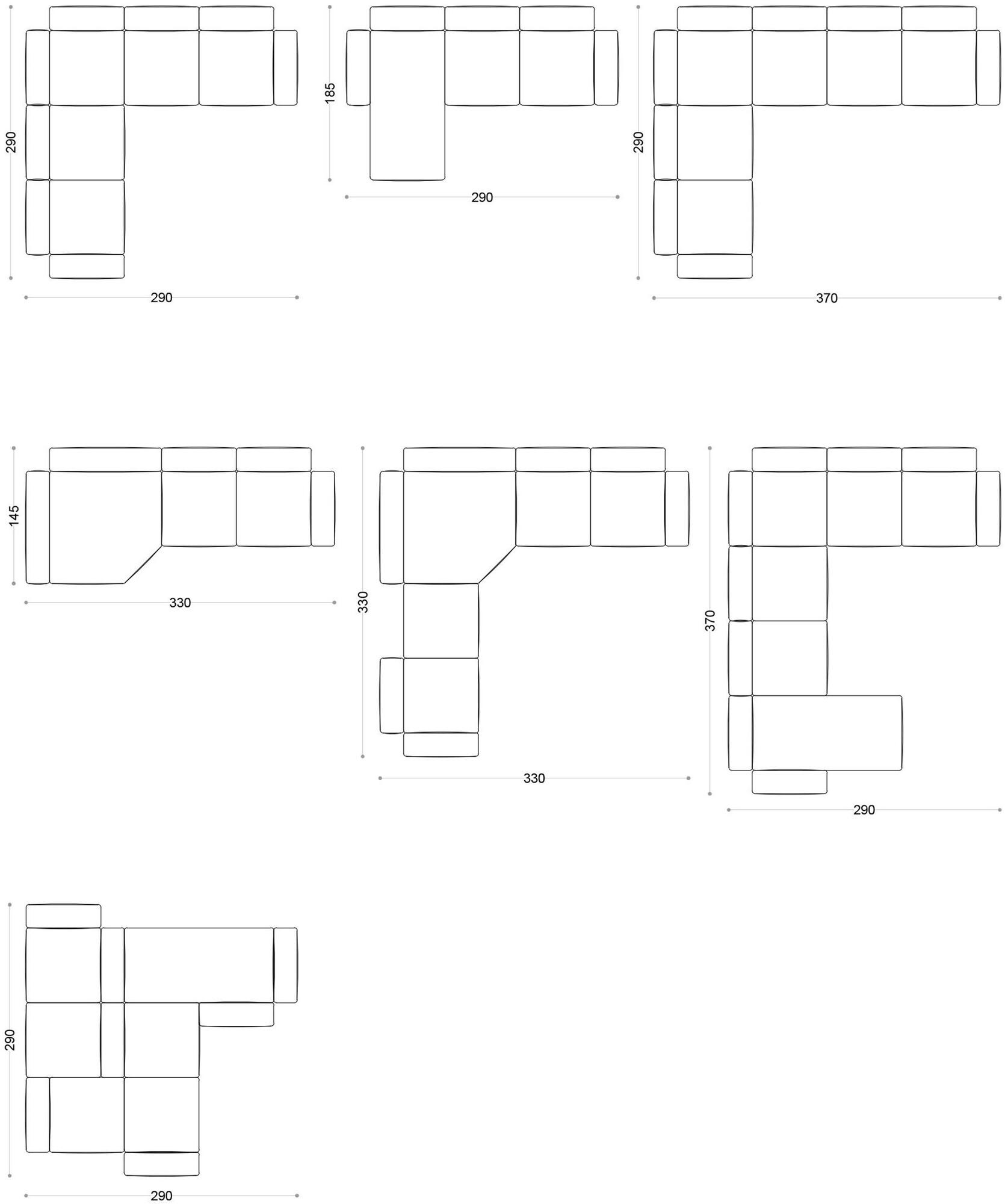 Minimomassimo 3-х местный модульный кожаный диван sun-id-1408751 - Вид №5